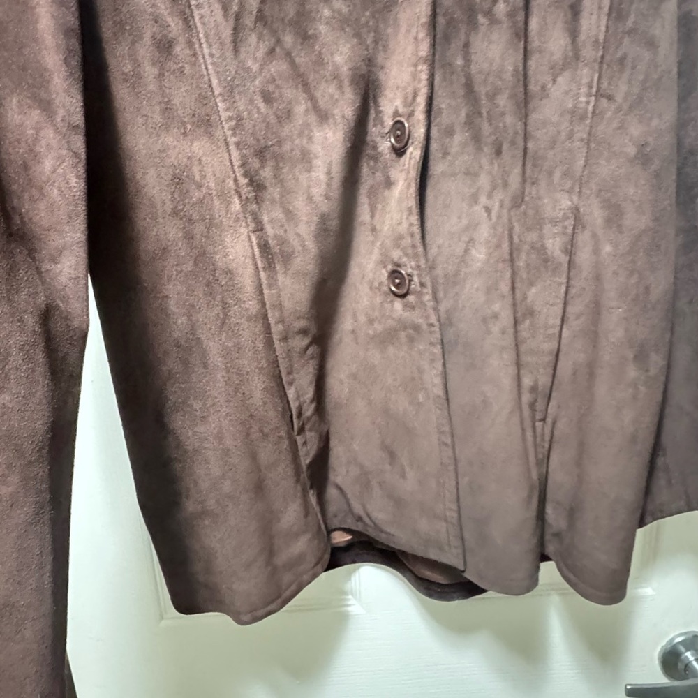Coach Women's Suede Brown Leather Jacket - Picture 5 of 13